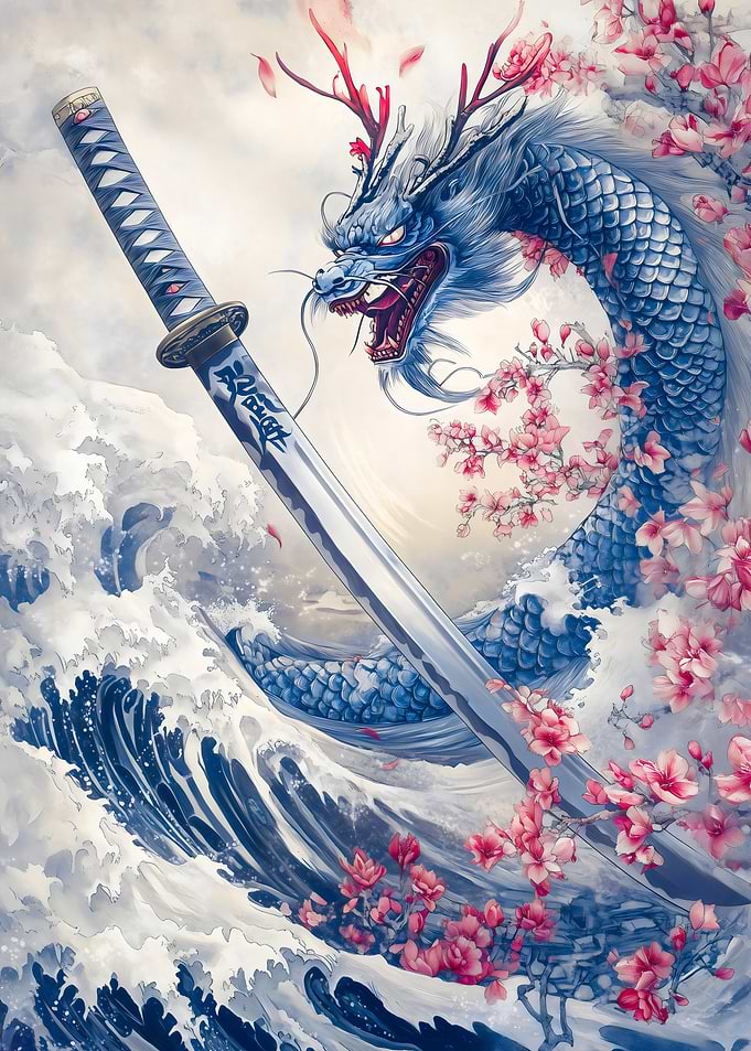Japanese Dragon Katana Sword