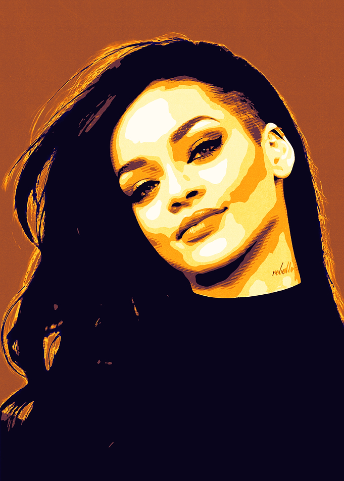 Rihanna Pop Art Portrait