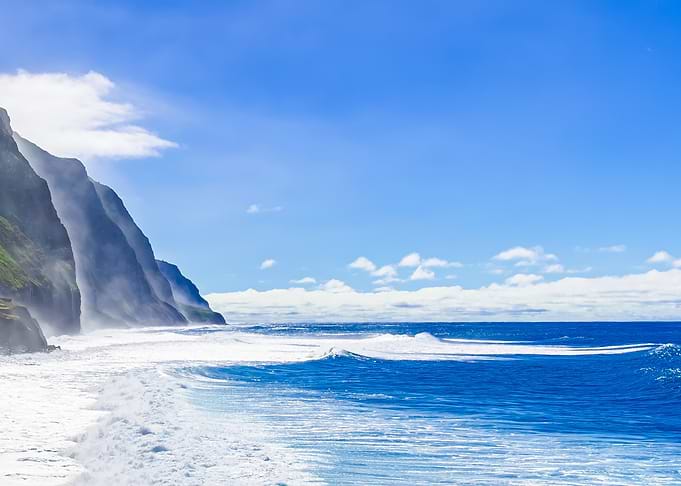 Ocean Cliffs and Waves