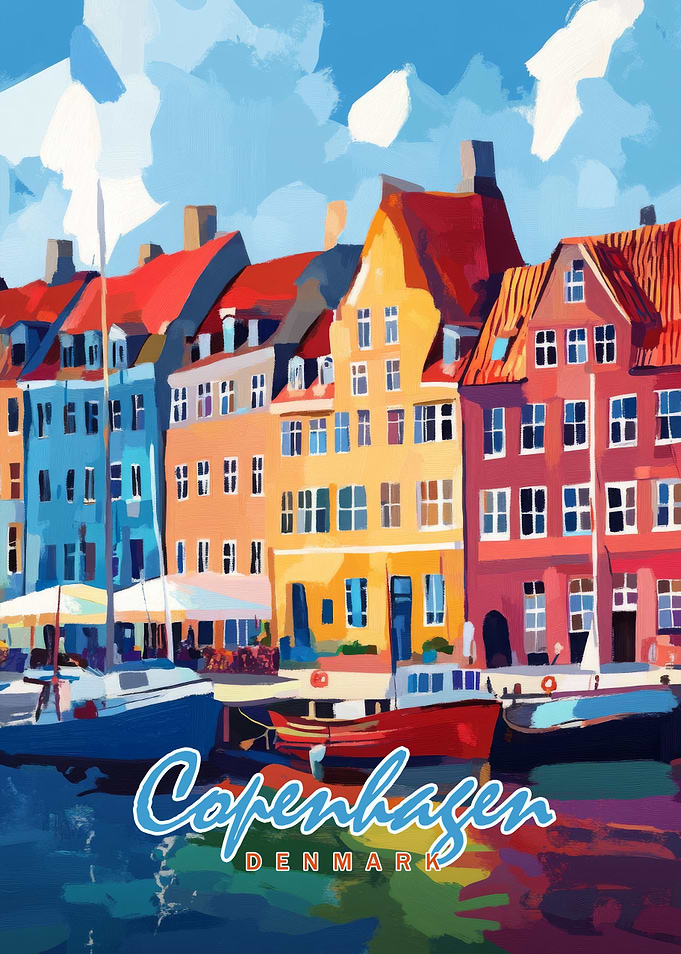 Copenhagen Harbor Painting