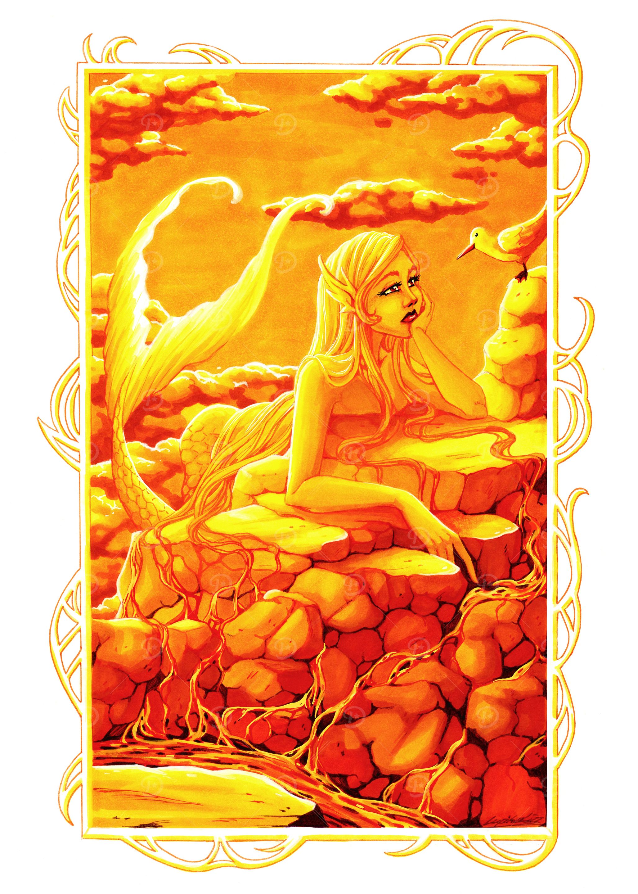 Mermaid Sunset - Stay Calm