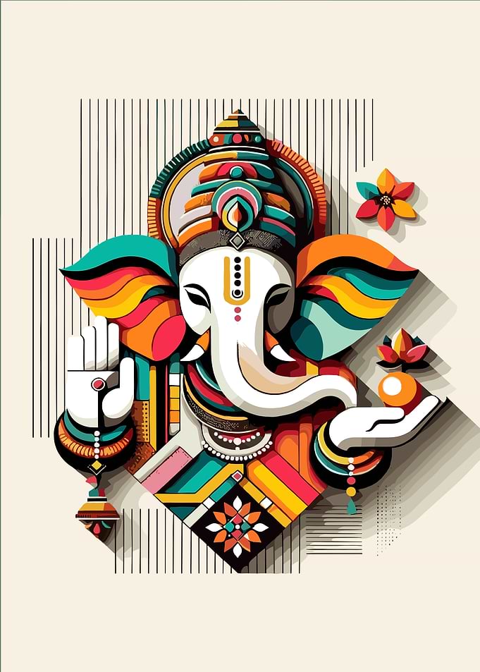 Ganesha Deity Illustration