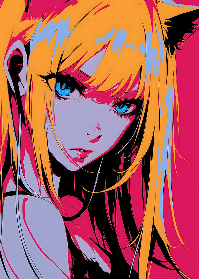 Anime Girl with Cat Ears