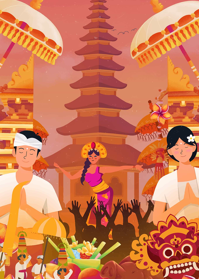 Balinese Culture Illustration