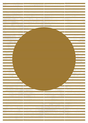 Gold Circle Minimalist Art