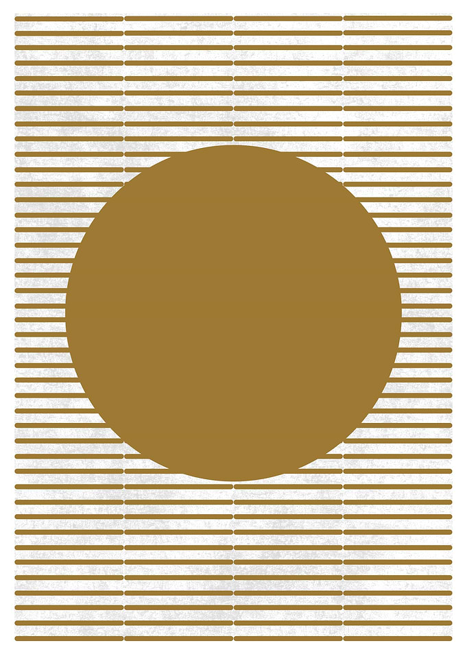 Gold Circle Minimalist Art
