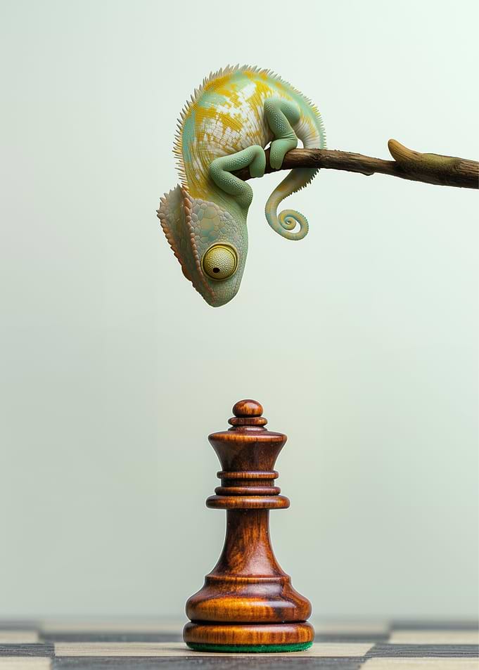 Chameleon and Chess Queen
