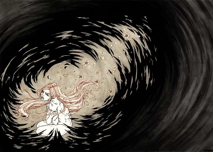 Out of the Void - Woman surrounded by Shadows