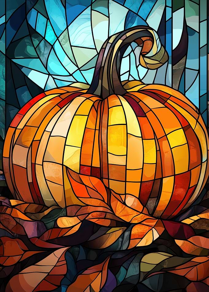 Stained Glass Pumpkin