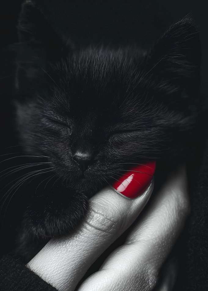 Black Kitten in Hand