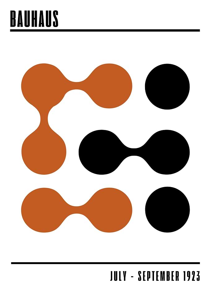Bauhaus Geometric Poster