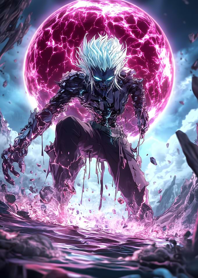 Anime Monster with Glowing Aura