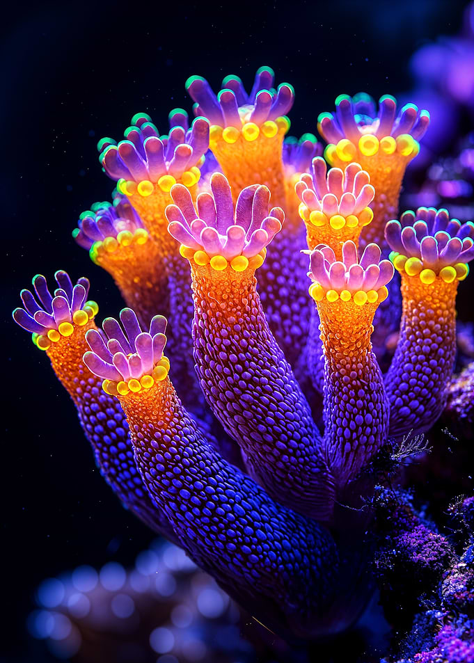 Colorful Coral Polyp