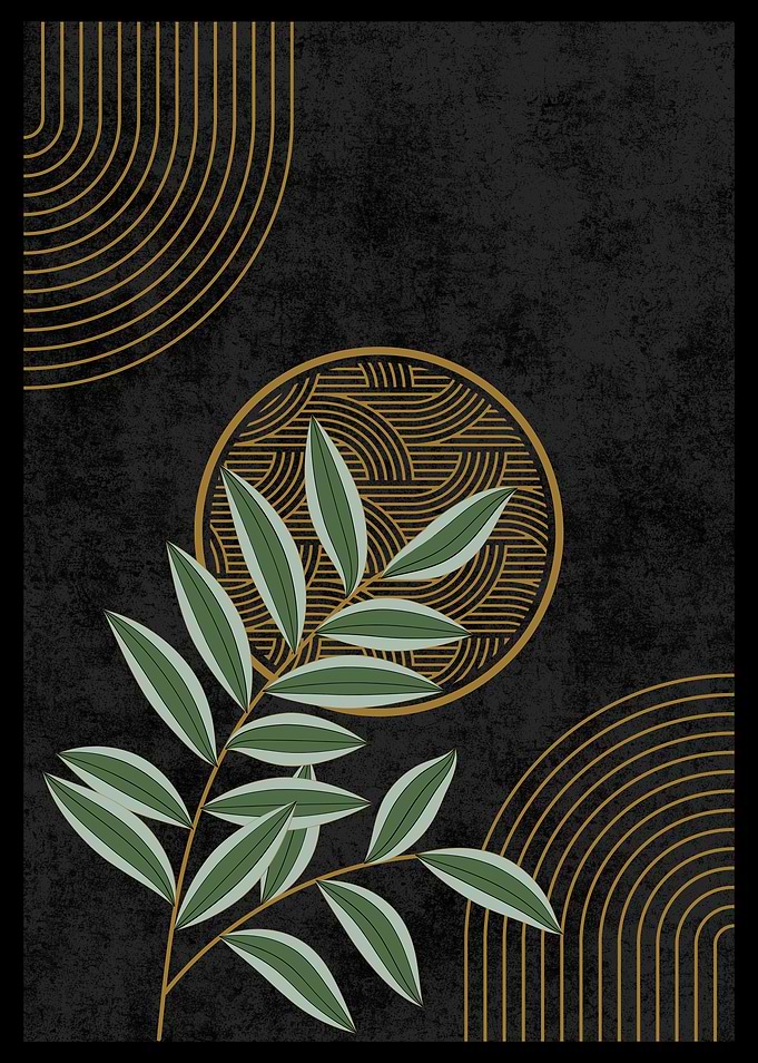 Minimalist Green Leaves