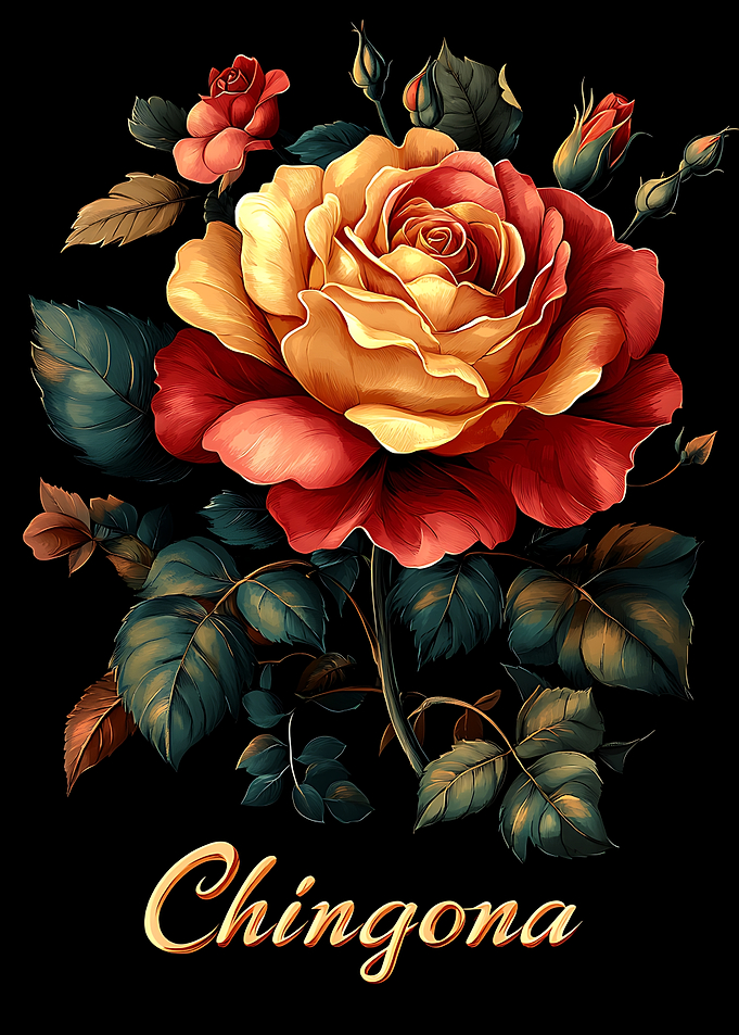 Golden Rose with Spanish Text