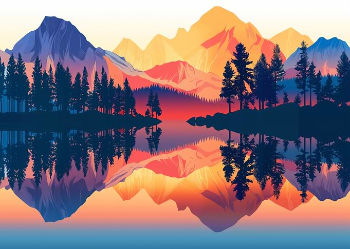 Mountain Lake Sunset