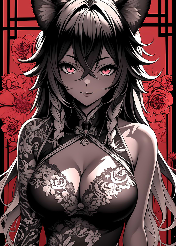 Anime Girl in Cheongsam