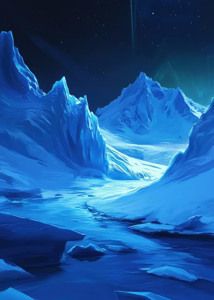 Frozen Mountain Landscape