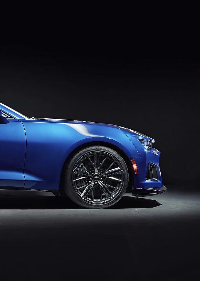 Blue Chevrolet Camaro