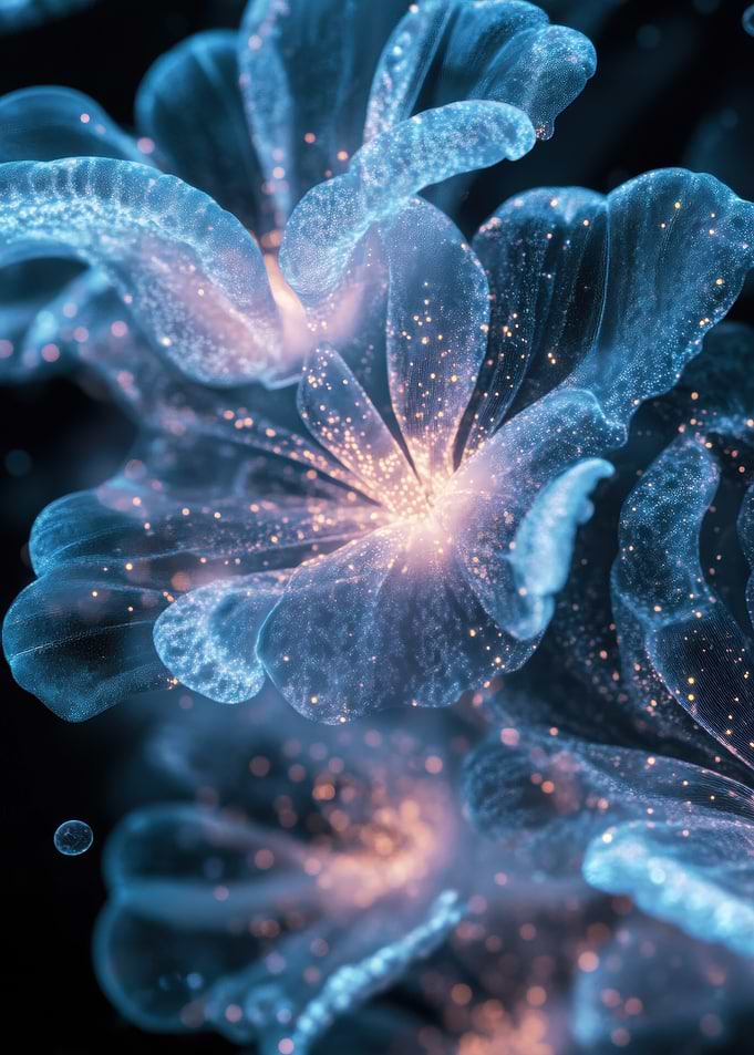 Glowing Blue Flower