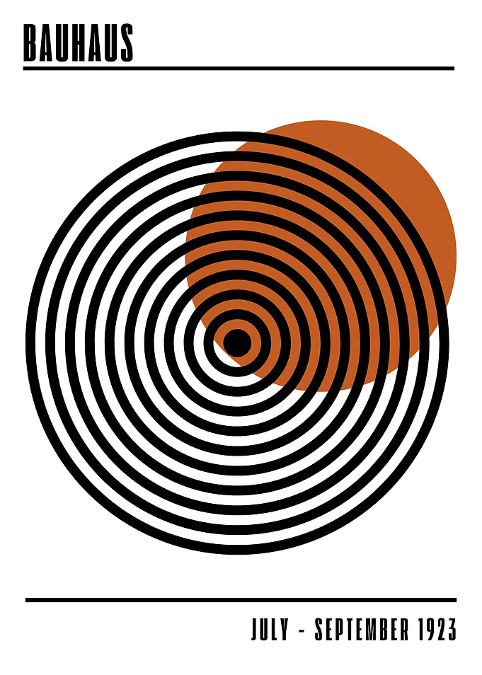 Bauhaus Geometric Poster