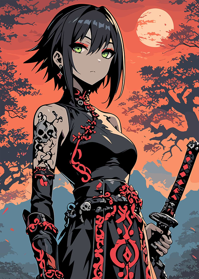 Anime Warrior Girl