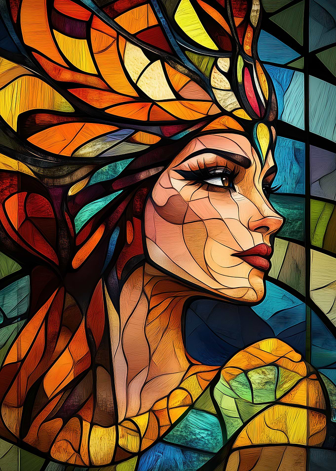 Stained Glass Woman