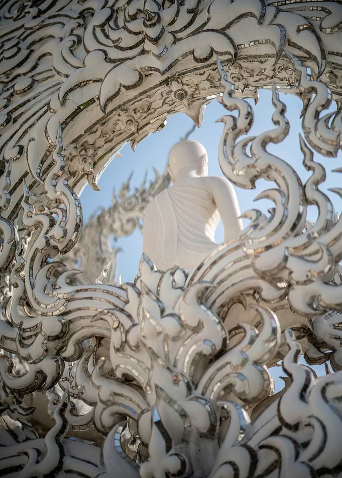 White Temple Buddha Statue