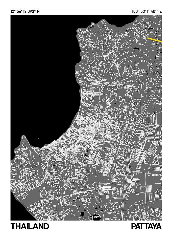 Pattaya City Street Map