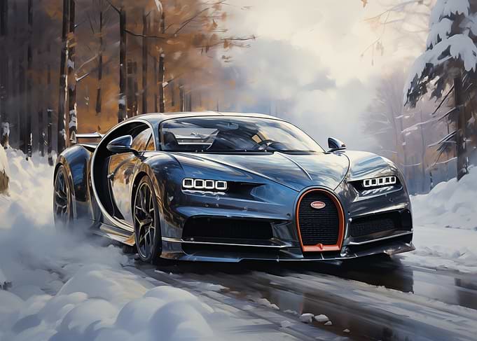 Bugatti Chiron in Winter