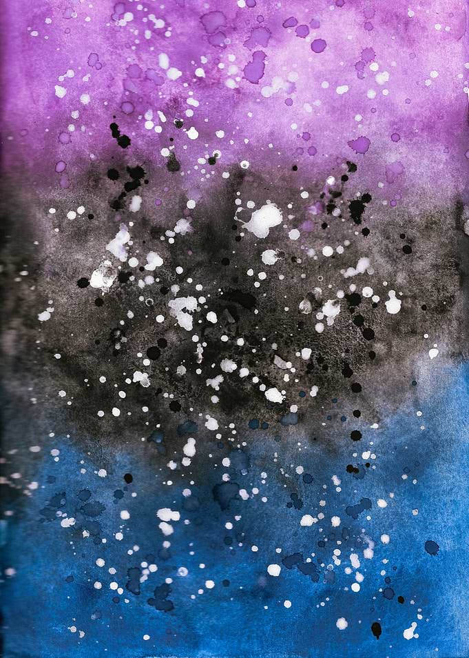 Abstract Watercolor Galaxy