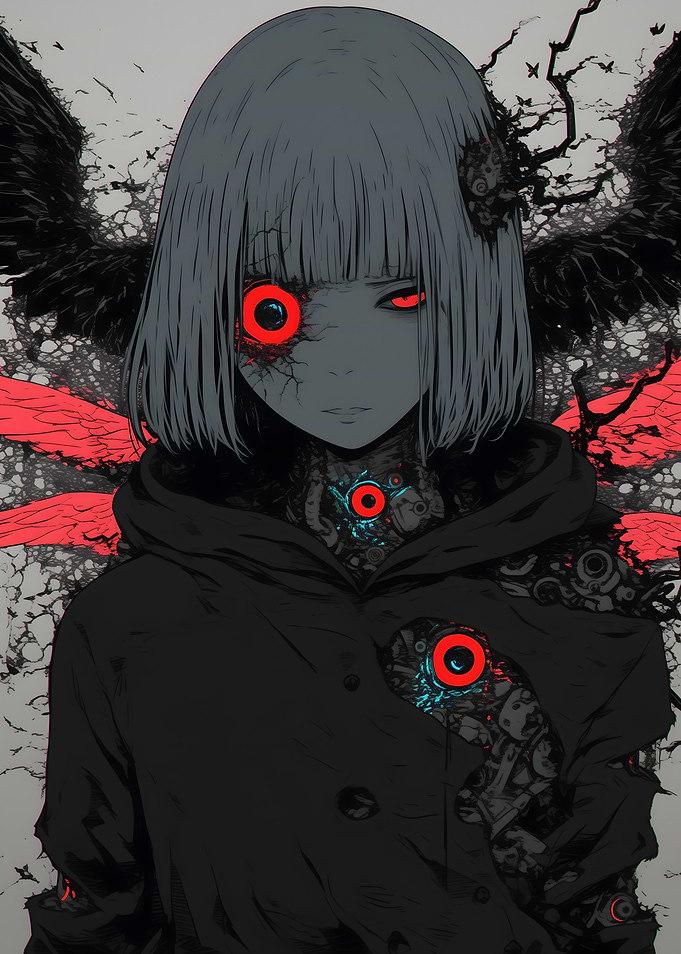 Cyberpunk Angel Girl