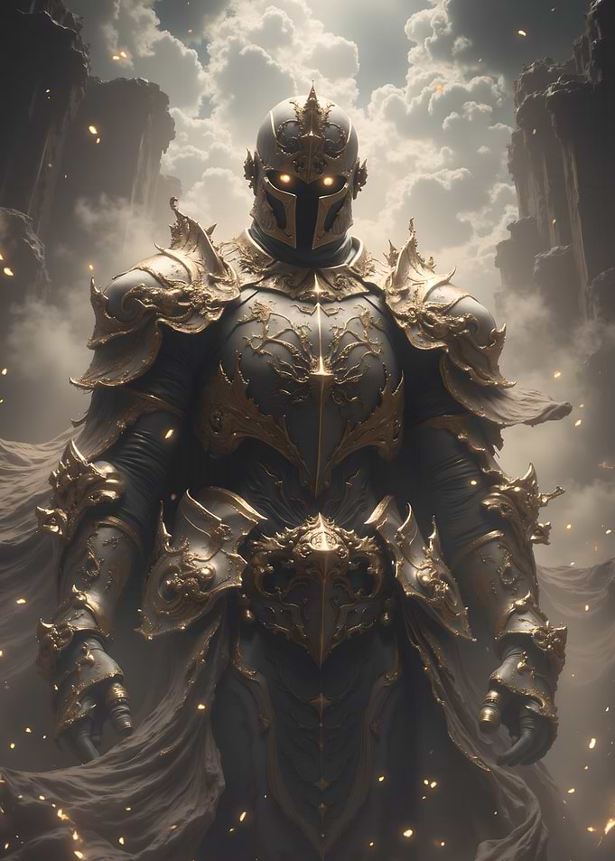 Dark Knight in Golden Armor