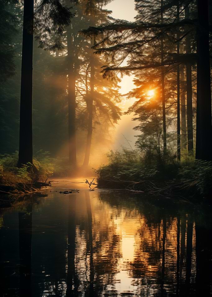Sunrise in the Forest