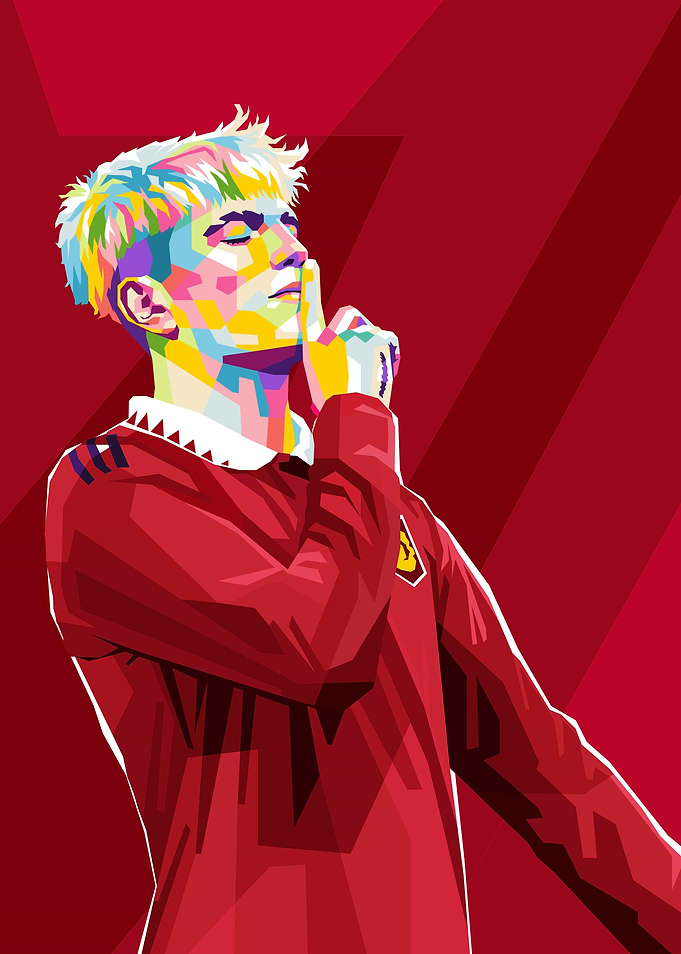 Garnacho Player Pop Art