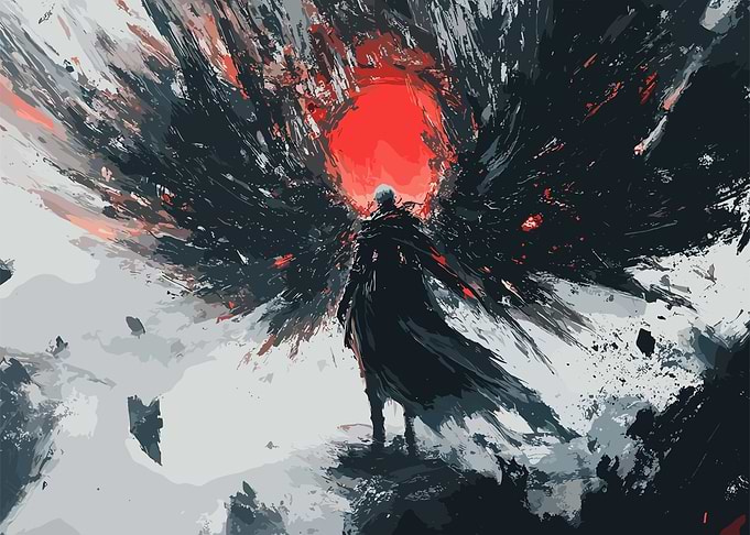 Silhouette in Red