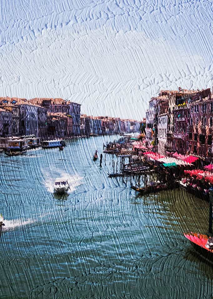 Venice Canal Painting Italia