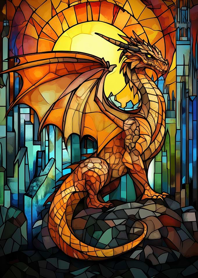 Stained Glass Dragon