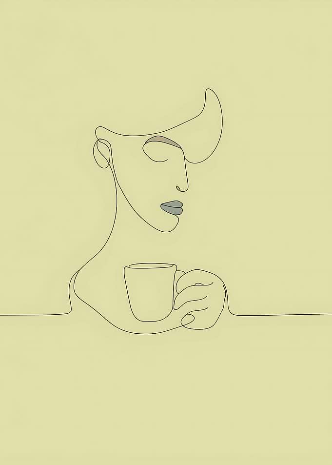 One Line Coffee Art