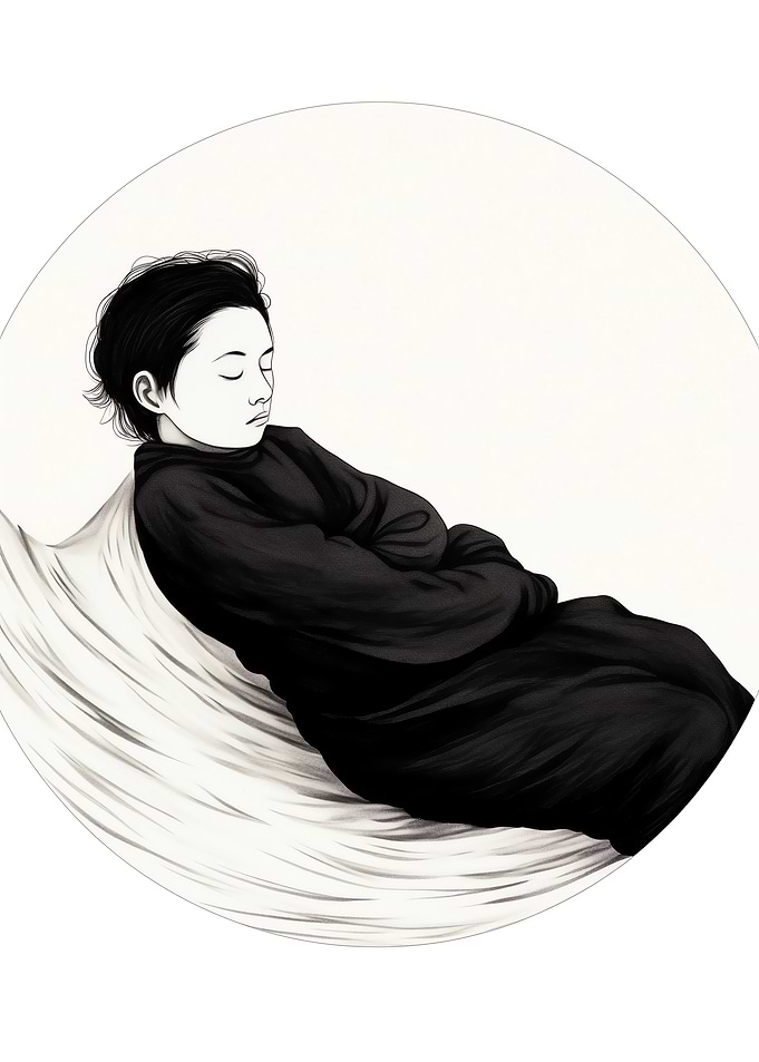 Sleeping Girl in Black