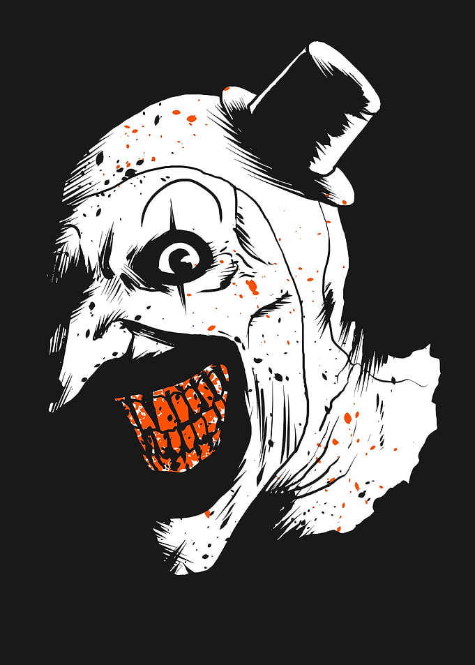 Creepy Clown Illustration