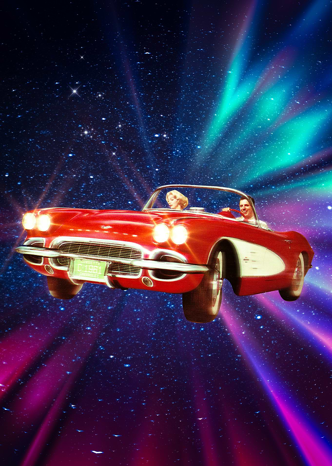 Red Corvette in Space