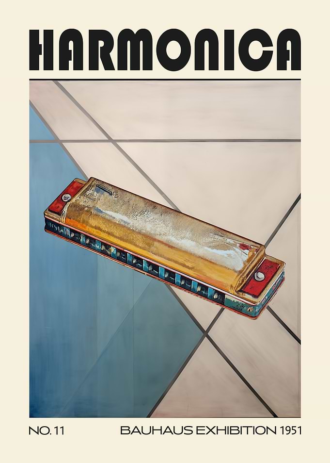 Harmonica Bauhaus Music Mid Century