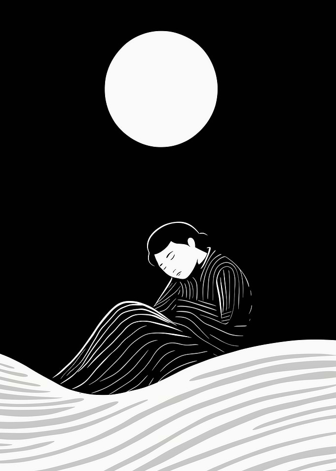 Woman Under the Moon
