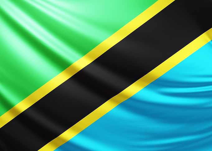 Tanzania Flag, realistic flag of Tanzania