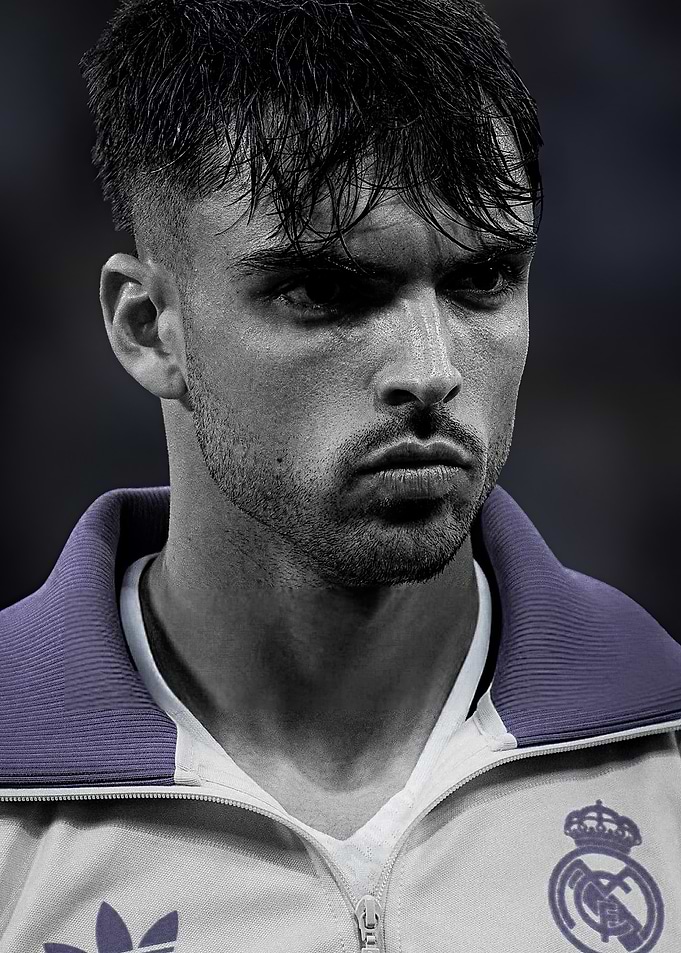 Raúl Asencio Soccer Player Portrait