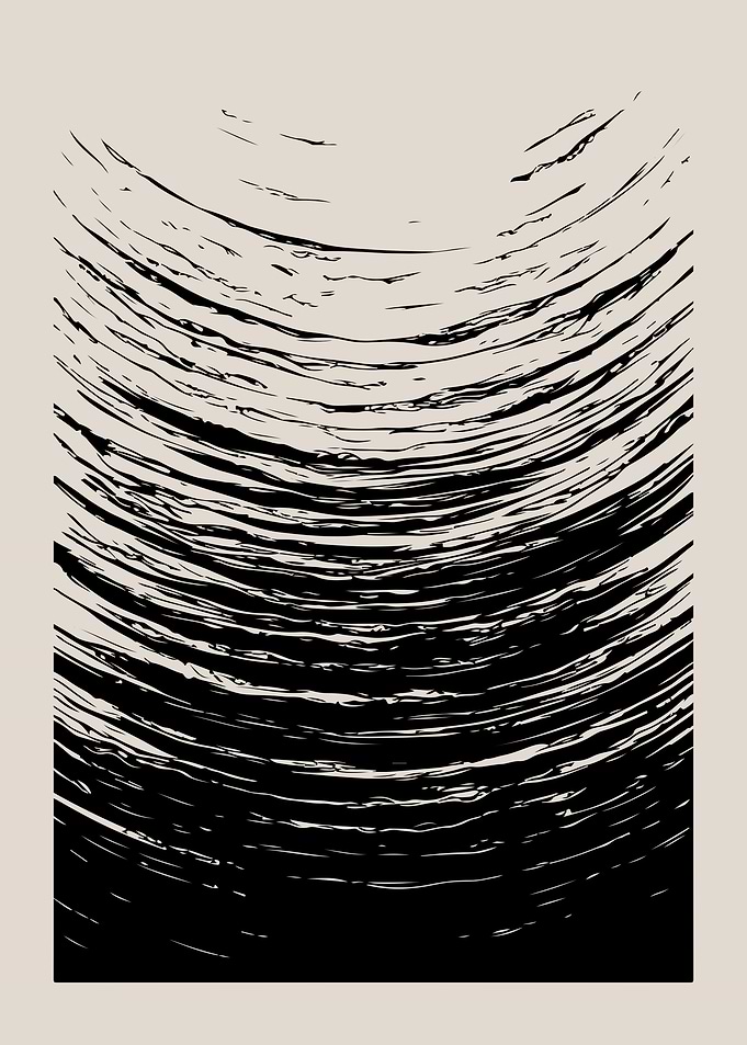 Abstract Black and White Swirls
