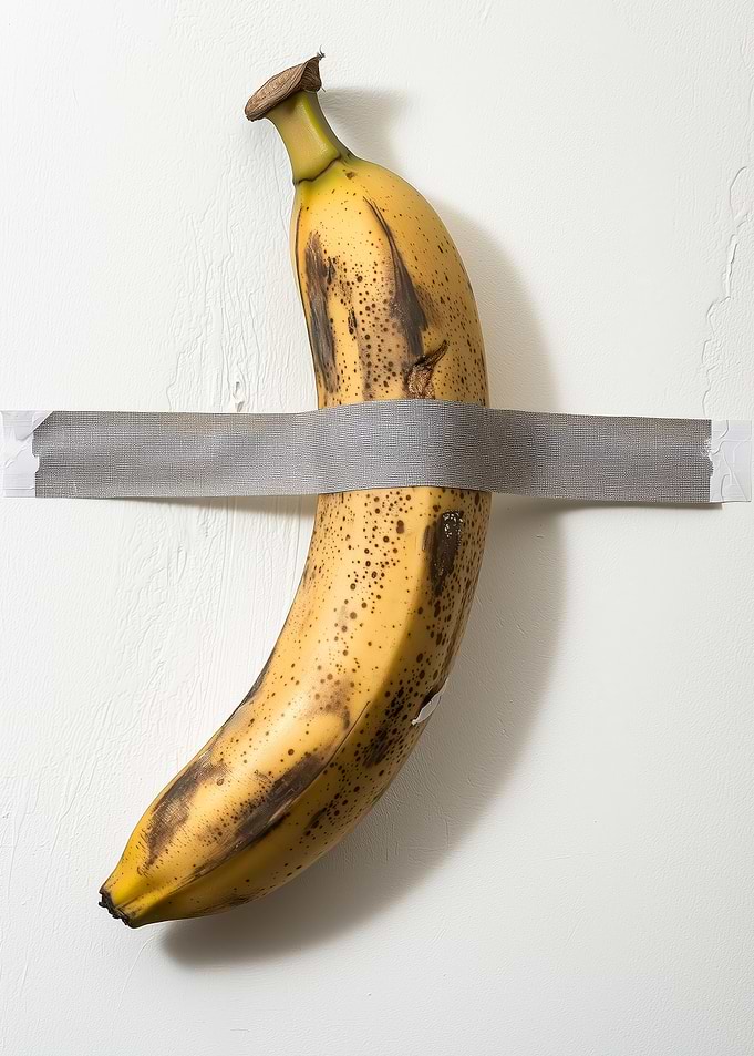 Ripe Banana with Tape