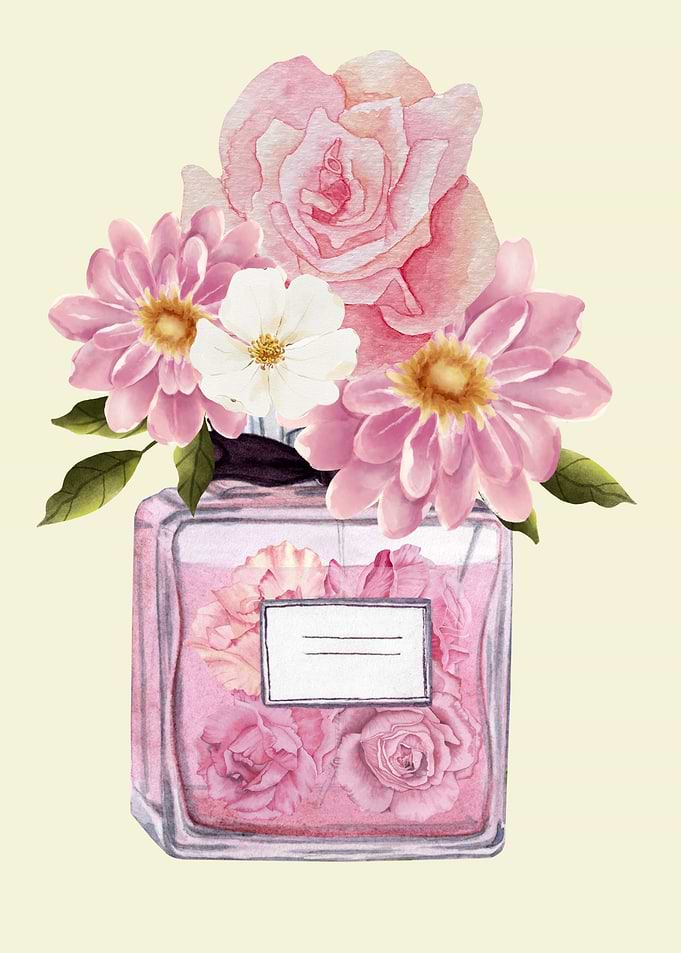 Floral Perfume Bottle