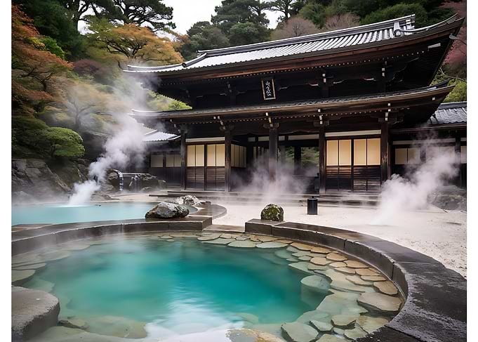 Japanese Hot Springs Temple